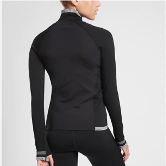 ATHLETA ANDES HYBRID Women’s Black Zipper Closure Fitted Jacket w/ Thumb Holes - Picture 5 of 10